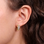 Kreolen 750/18 K Gelbgold mit Diamanten 0.30 ct H/si - OR-73432-GG