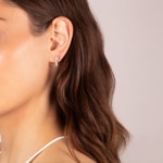 Hoop Earrings 750/18 K Yellow Gold with Diamonds 0.40 ct H/si - OR-54562-GG