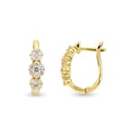 Kreolen 750/18 K Gelbgold mit Diamanten 0.75 ct H/si