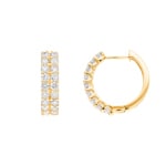 Kreolen 750/18 K Gelbgold mit Diamanten 1.00 ct H/si