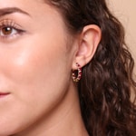 Kreolen 750/18 K Gelbgold mit Rubinen & Diamanten 0.67 ct H/si - OR-118353-RUB-GG