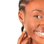 Kreolen 750/18 K Gelbgold mit Smaragd rund und Diamanten 0.12 ct H/si - OR-46617-SMA-GG