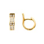 Hoop Earrings 750/18 K Yellow Gold with Cubic Zirconia - POP0878-102/1GG