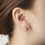 Créoles or jaune 750/18 ct Ø 12mm - 1164.03792/1200