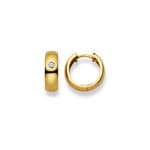 Kreolen 750/18 K Gelbgold Ø 14mm mit Zirkonia - 1164.03416/0001