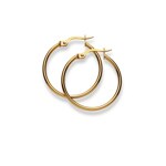 Hoop Earrings 750/18 K Yellow Gold Ø 24mm - 1164.04526/2400