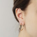 Hoop Earrings 750/18 K Yellow Gold Ø 24mm - 1164.04528/2400