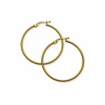 Hoop Earrings 750/18 K Yellow Gold Ø 30mm