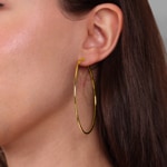 Hoop Earrings 750/18 K Yellow Gold Ø 60mm - OGO1090