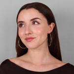 Hoop Earrings 750/18 K Yellow Gold Ø 60mm - OGO1090