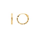 Hoop Earrings 750/18 K Yellow Gold Ø 6mm