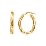 Kreolen 750/18 K Gelbgold oval 19 x 27mm