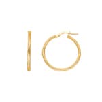 Kreolen 750/18 K Gelbgold pikiert 2mm Ø 20mm