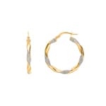Kreolen 750/18 K Gelbgold und diamantiert Ø 20mm