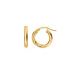 Hoop Earrings 750/18 K Yellow Gold twisted 2.5mm Ø 10mm