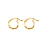Hoop Earrings 750/18 K Yellow Gold twisted 2mm Ø 10mm - 2669.3