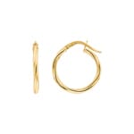 Kreolen 750/18 K Gelbgold verdreht 2mm Ø 15mm
