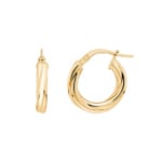 Kreolen 750/18 K Gelbgold verdreht 3mm Ø 10mm