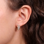 Créoles or rosé 750/18 ct avec diamants 0.30 ct H/si - OR-73432-RG