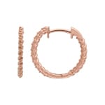 Kreolen 750/18 K Roségold mit Kordeloptik