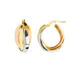 Kreolen 750/18 K Tricolor 19 x 26mm