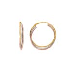 Créoles or tricolore 750/18 ct Ø 21mm