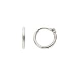 Créoles or gris 750/18 ct 1.2mm Ø 10mm