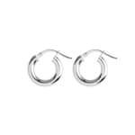 Hoop Earrings 750/18 K White Gold 3mm Ø 8mm - 2534G