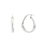 Kreolen 750/18 K Weissgold Fantasie 20 x 23mm