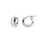 Créoles or gris 750/18 ct electroformée