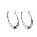 Créoles or gris 750/18 ct electroformée