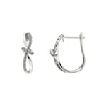 Kreolen 750/18 K Weissgold mit Diamanten 0.16 ct H/si