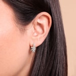 Créoles or gris 750/18 ct avec diamants 0.26 ct - OR-73786-WG