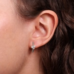 Hoop Earrings 750/18 K White Gold with Diamonds 0.34 ct H/si - OR-73368-WG