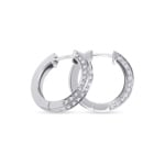 Kreolen 750/18 K Weissgold mit Diamanten 0.55 ct H/si - PE01485/01