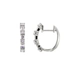 Créoles or gris 750/18 ct avec diamant 0.73 ct H/si