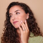 Kreolen 750/18 K Weissgold mit Diamanten 0.73 ct H/si - OR-013731-WG