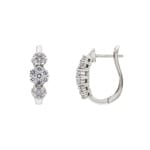 Kreolen 750/18 K Weissgold mit Diamanten 0.75 ct H/si