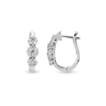 Kreolen 750/18 K Weissgold mit Diamanten 0.75 ct H/si