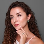 Hoop Earrings 750/18 K White Gold with Emeralds & Diamonds 0.67 ct H/si - OR-118353-SMA-WG