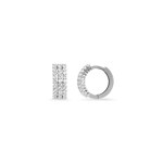 Kreolen 750/18 K Weissgold mit Zirkonia - ER0396-02