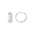 Kreolen 750/18 K Weissgold mit Zirkonia