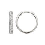 Kreolen 750/18 K Weissgold mit Zirkonia Ø 25mm - TUE25-1601-1/1