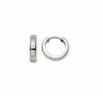 Hoop Earrings 750/18 K White Gold Ø 15mm