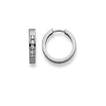 Hoop Earrings 750/18 K White Gold Ø 16mm with Cubic Zirconia - 1264.04144/1600