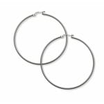 Hoop Earrings 750/18 K White Gold Ø 50mm