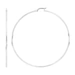 Hoop Earrings 750/18 K White Gold Ø 60mm