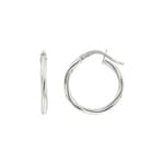 Kreolen 750/18 K Weissgold verdreht 2mm Ø 15mm