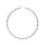 Hoop Earrings 925 Silver rhodium-plated 2.5mm Ø 59mm - OR925003