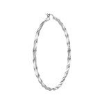 Hoop Earrings 925 Silver rhodium-plated 2.5mm Ø 59mm - OR925003